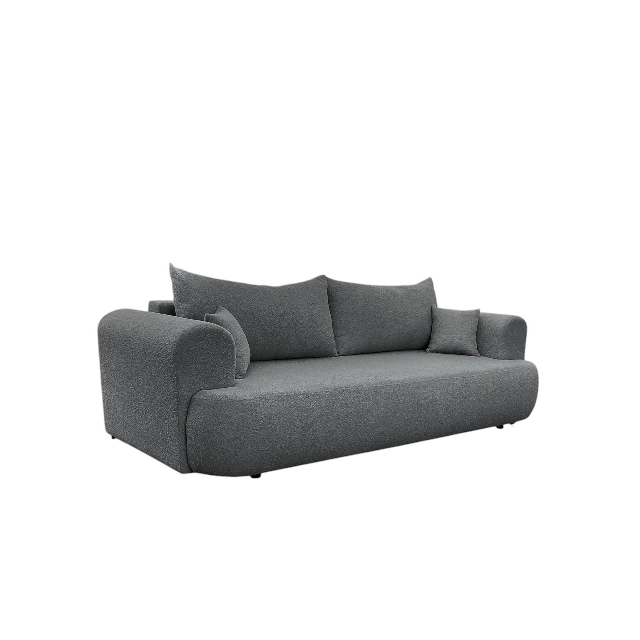 SCHLAFSOFA Anike Stoff Now Or Never - Dunkelgrau, Holzwerkstoff/Textil (240/78/110cm) - Fun Möbel