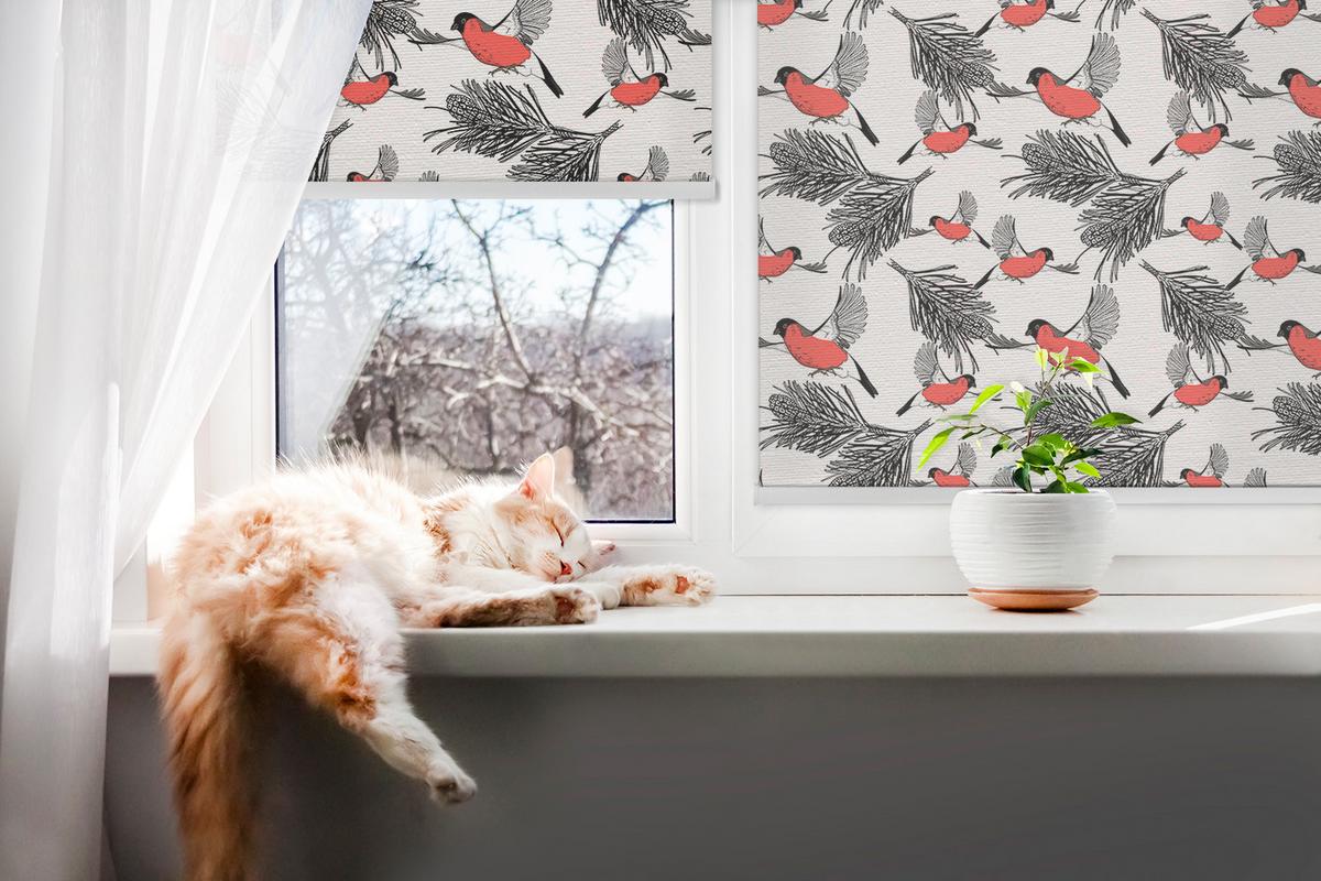 INNENROLLO - Fensterrollo - Rollo - 110x140 cm - Gimpel - Rot, Kunststoff (110/140/0.5cm) - TULUP