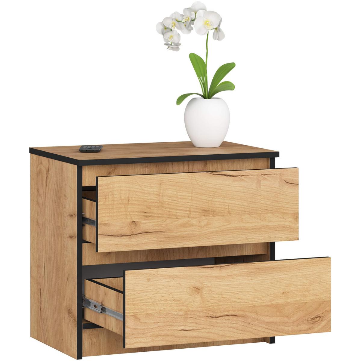 KOMMODE Eiche Craft 55/60/40 - Eiche San Remo, Holzwerkstoff (60/55/40cm) - RAUMHIRSCH FURNITURE