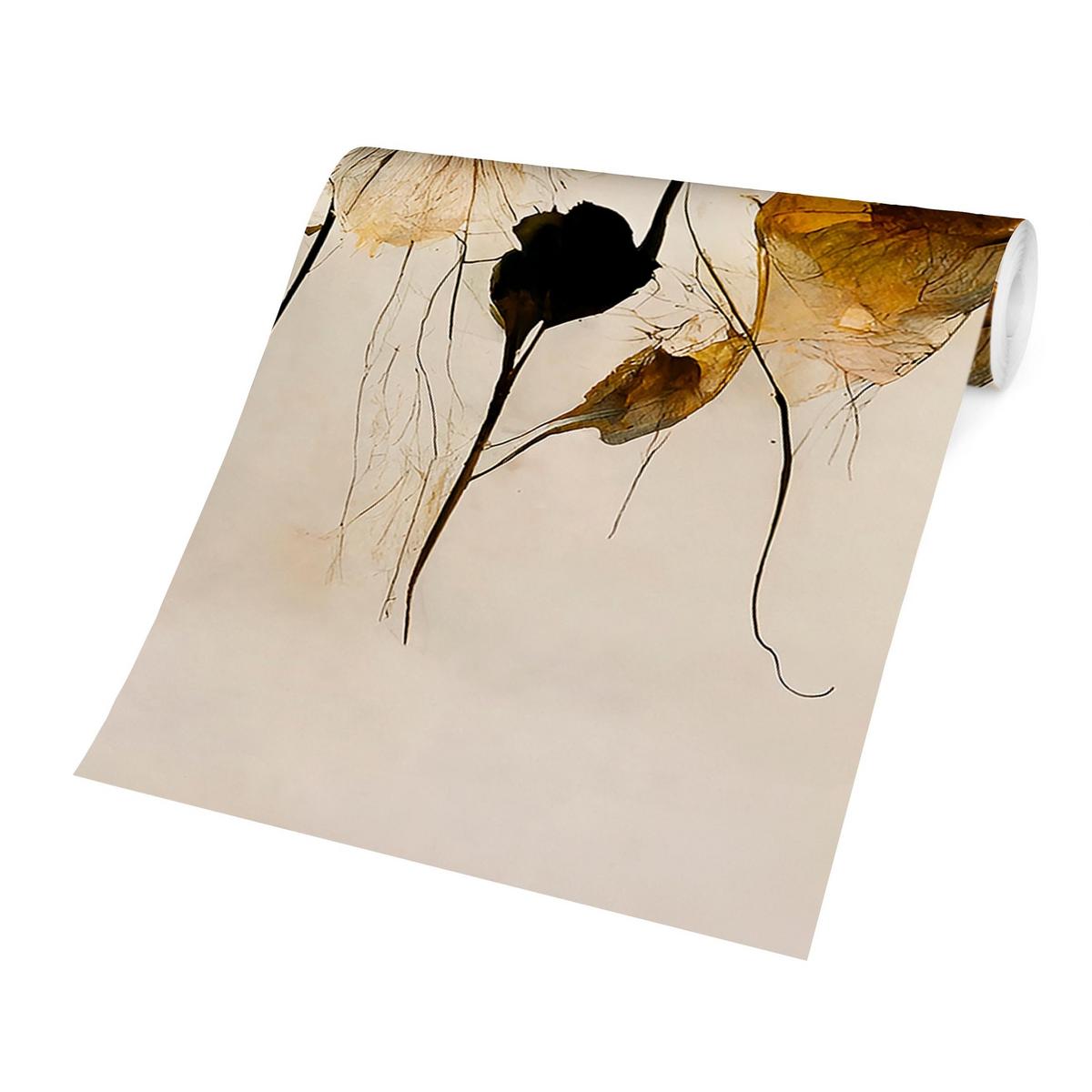 FOTOTAPETE Warme Blüten 288/190 cm - Eichefarben, Papier (288/190cm) - Bilderwelten