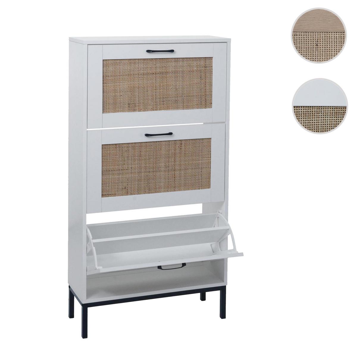 SCHUHSCHRANK Weiß - Weiß, Holz (63/126/24cm) - MCW