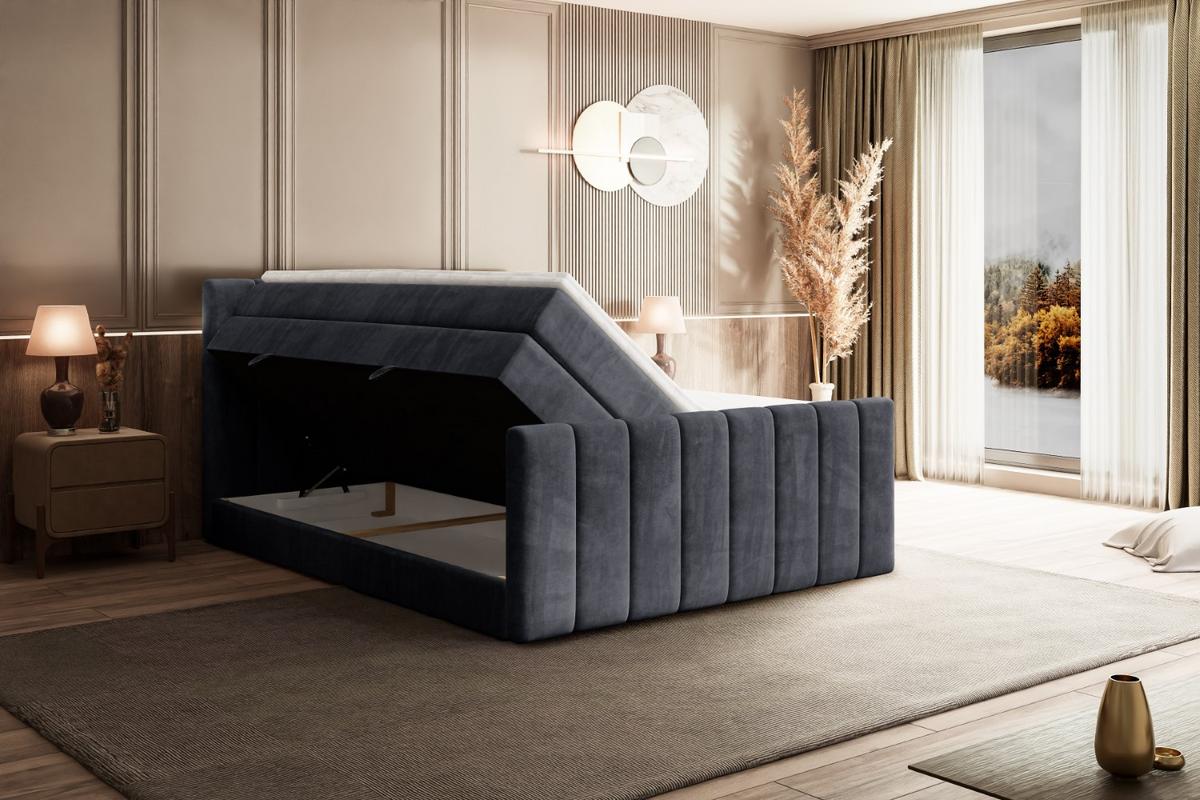 BOXSPRINGBETT OTTA-Z KING - 120x200 - H3/H4 - Dunkelgrau - Dunkelgrau, Holzwerkstoff (120/200cm) - ALTDECOR