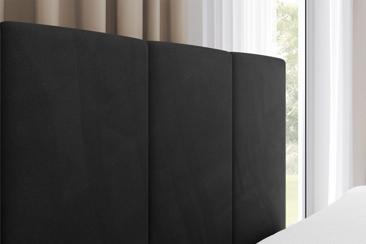 EINZELBETT Jugendbett mit Bettkasten Links, mit Matratze - LOVY 80x200 Schwarz - Schwarz, Holzwerkstoff/Textil (80/200cm) - ALTDECOR
