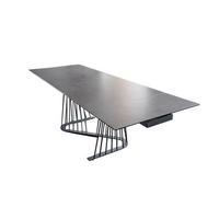 AUSZIEHTISCH ELOISE Schwarz Metall, Glas - Schwarz, Metall (90/180/76cm) - KAWOLA