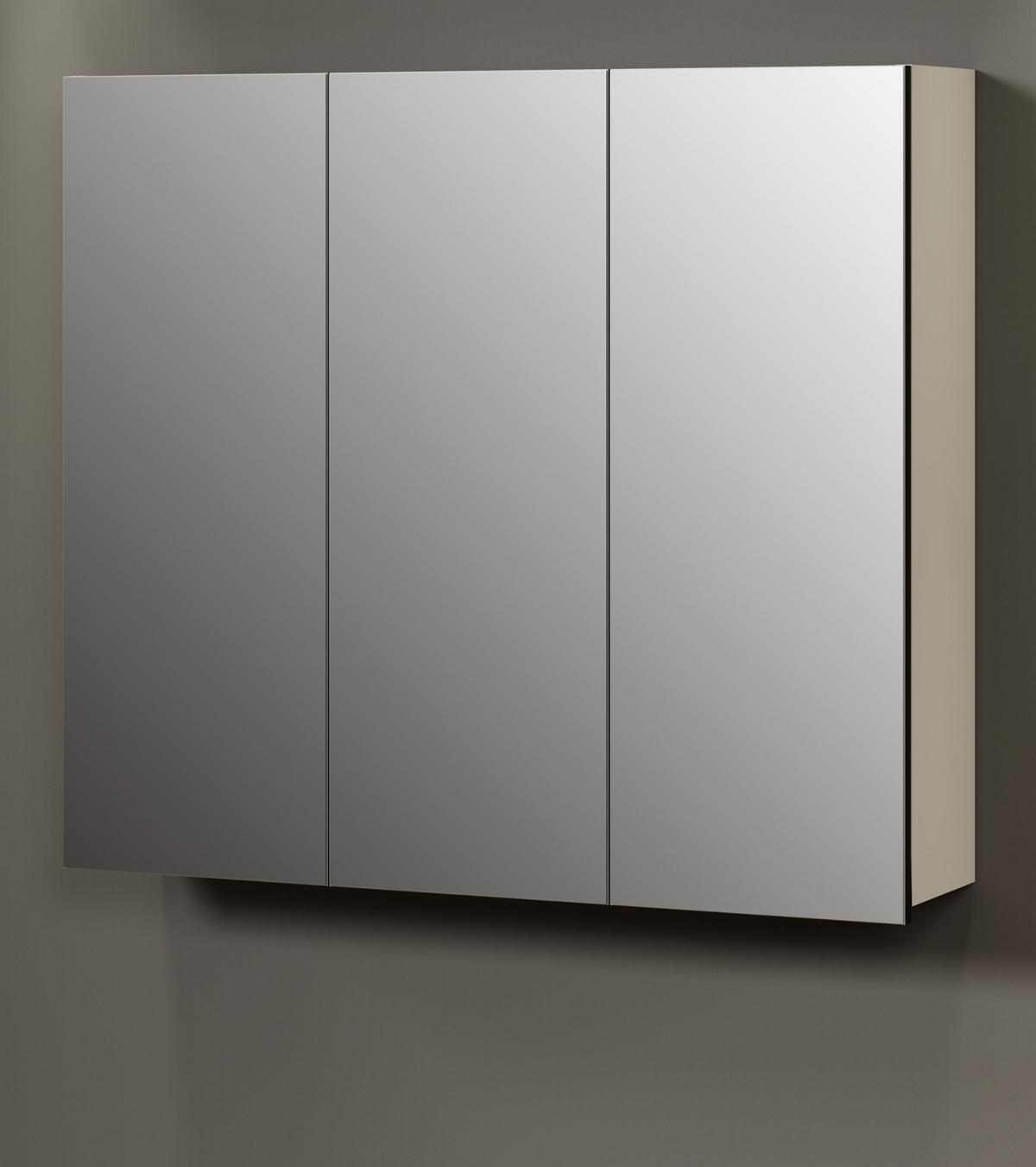 BADMÖBEL-SET Kaschmir, grau 90 x 186 cm 2-teilig, Badkombination in modernem Design - Schwarz/Grau, Glas/Holzwerkstoff (90/80/20cm) - Top.Furn