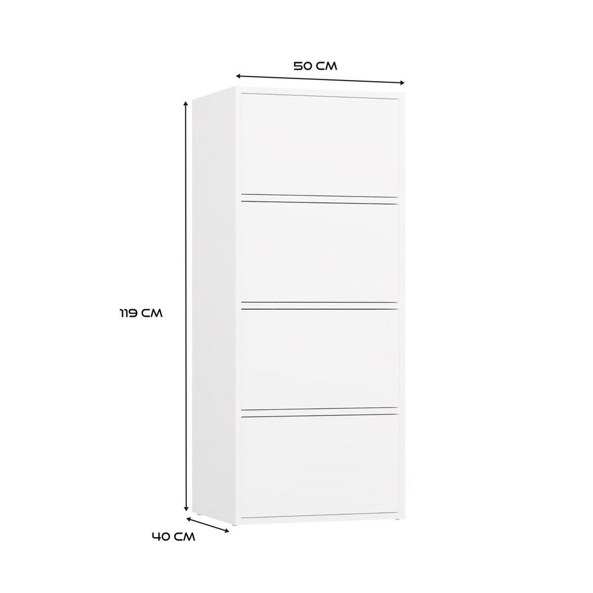 KOMMODE Weiß 50/119/40 - Weiß, Holzwerkstoff (50/119/40cm) - RAUMHIRSCH FURNITURE
