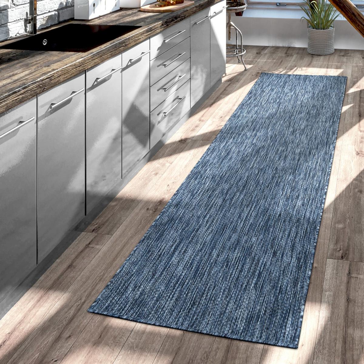 OUTDOORTEPPICH Dunkelblau 60 x 100 cm - Dunkelblau, Kunststoff (60/100cm) - TT Home