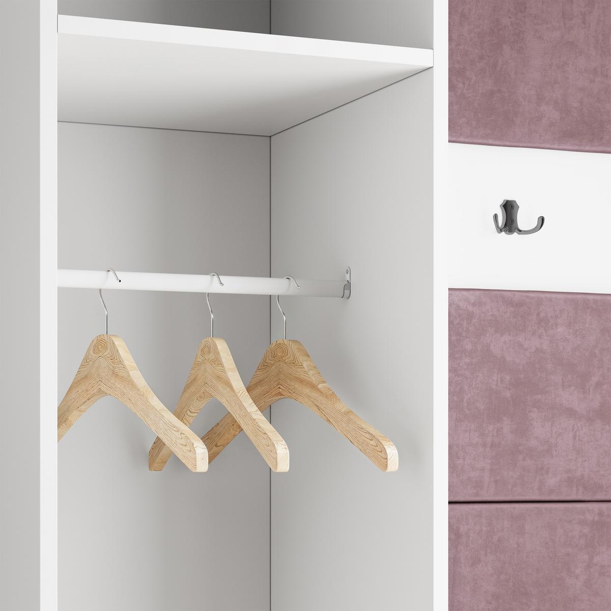 GARDEROBENSCHRANK LORI 95/181/51 cm Modern Garderobe-Set Kaschmir - Kaschmir/Lila, Holzwerkstoff (95/181/51cm) - MASSENO