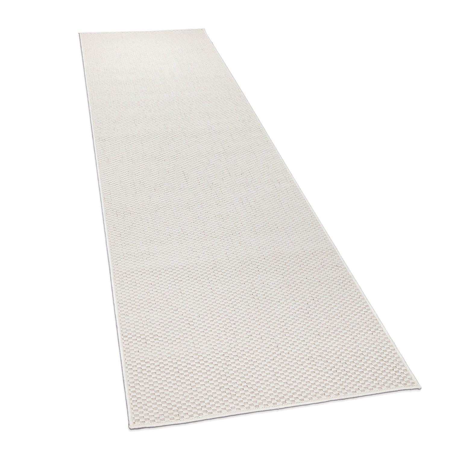 FLACHWEBTEPPICH, einfarbig, aus Polypropylen, Creme, 80 x 250 cm - Beige, Textil (80/250cm) - KADIMA DESIGN