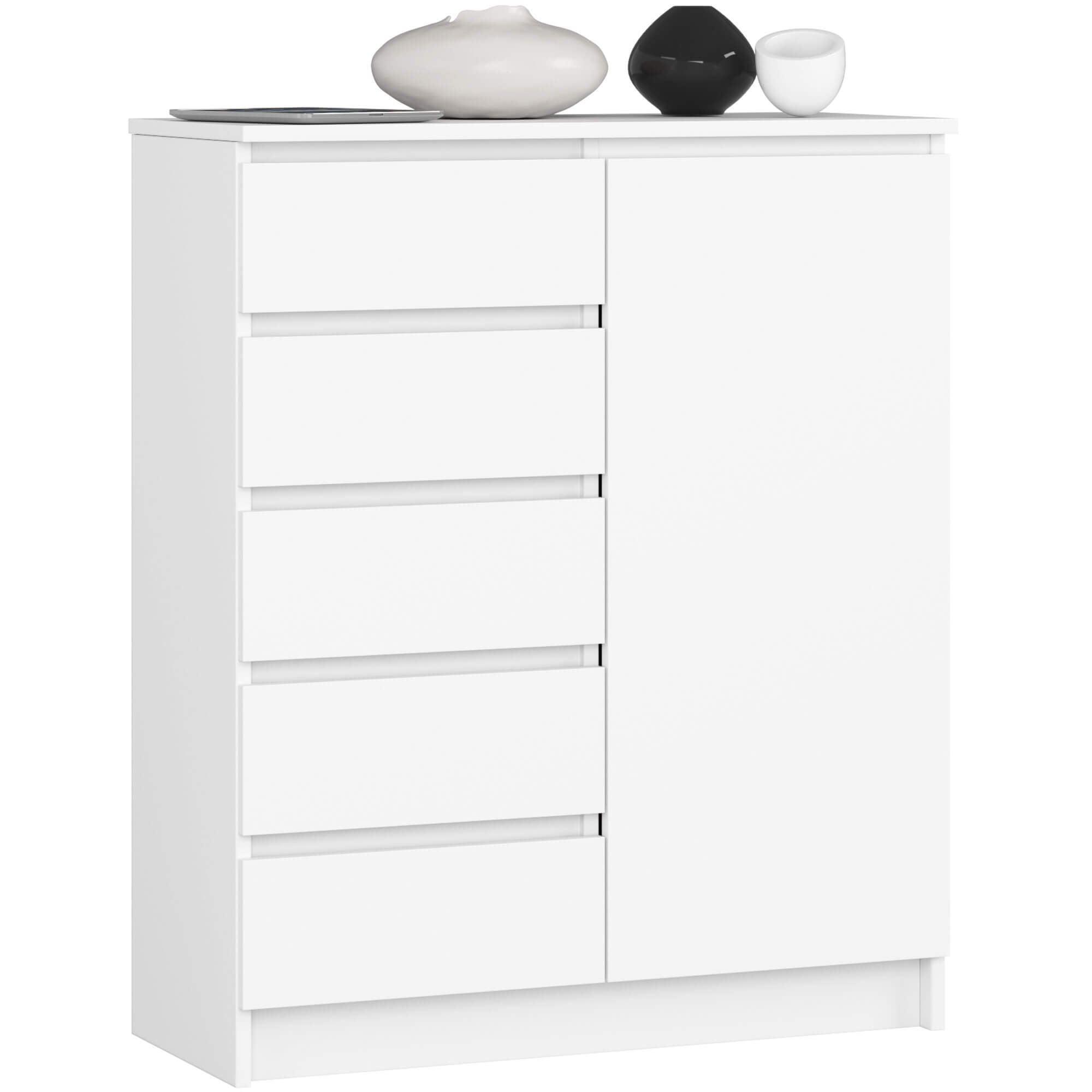 KOMMODE Weiß 97/80/35 - Weiß, Holzwerkstoff (80/97/35cm) - RAUMHIRSCH FURNITURE