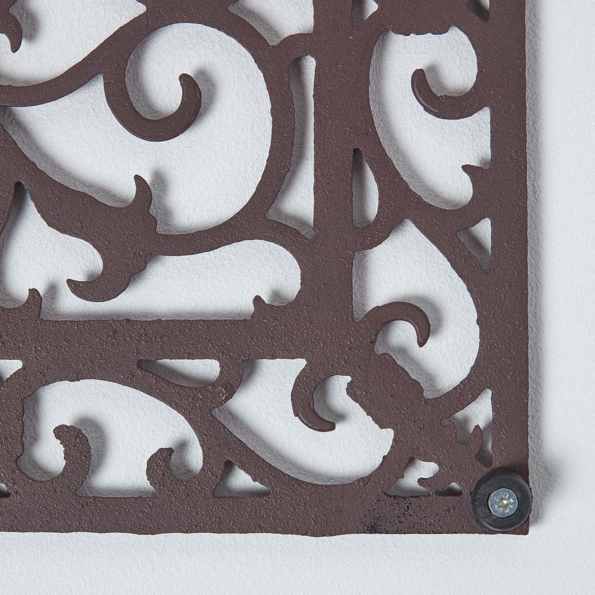 FUSSABTRETER Ornament, Gusseisen 34/58 cm - Braun, Metall (35/58cm) - Homescapes
