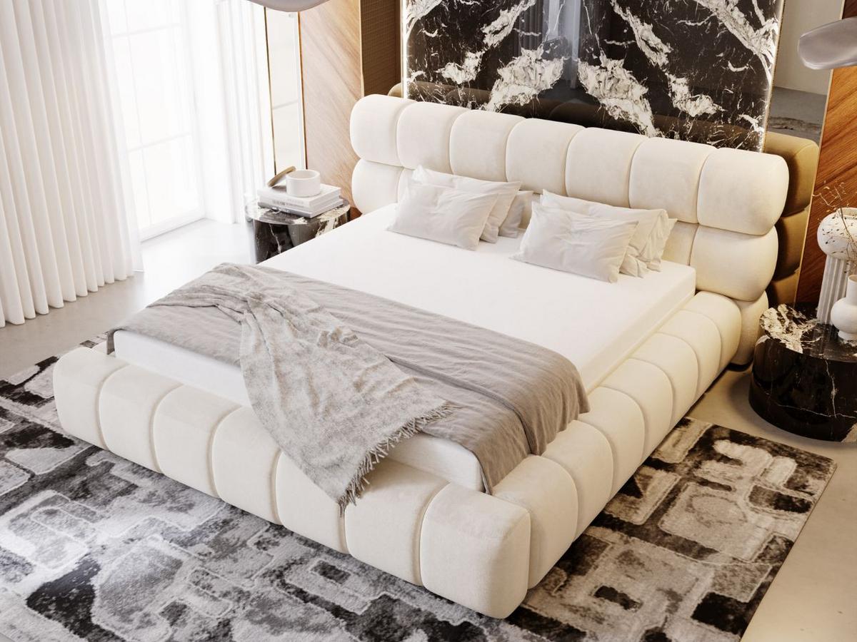 POLSTERBETT Mellow 180x200 Beige - Beige, Textil (180/200cm) - Graingold