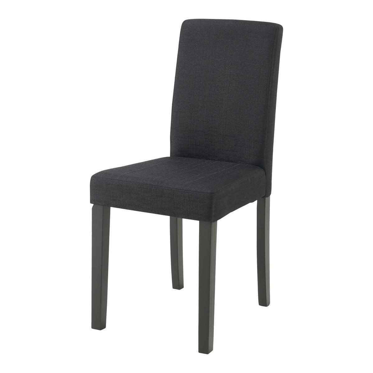 ESSZIMMERSTUHL-SET HAMBURG 2 TLG. - Schwarz, Holz/Textil (43/89/54cm) - [en.casa]