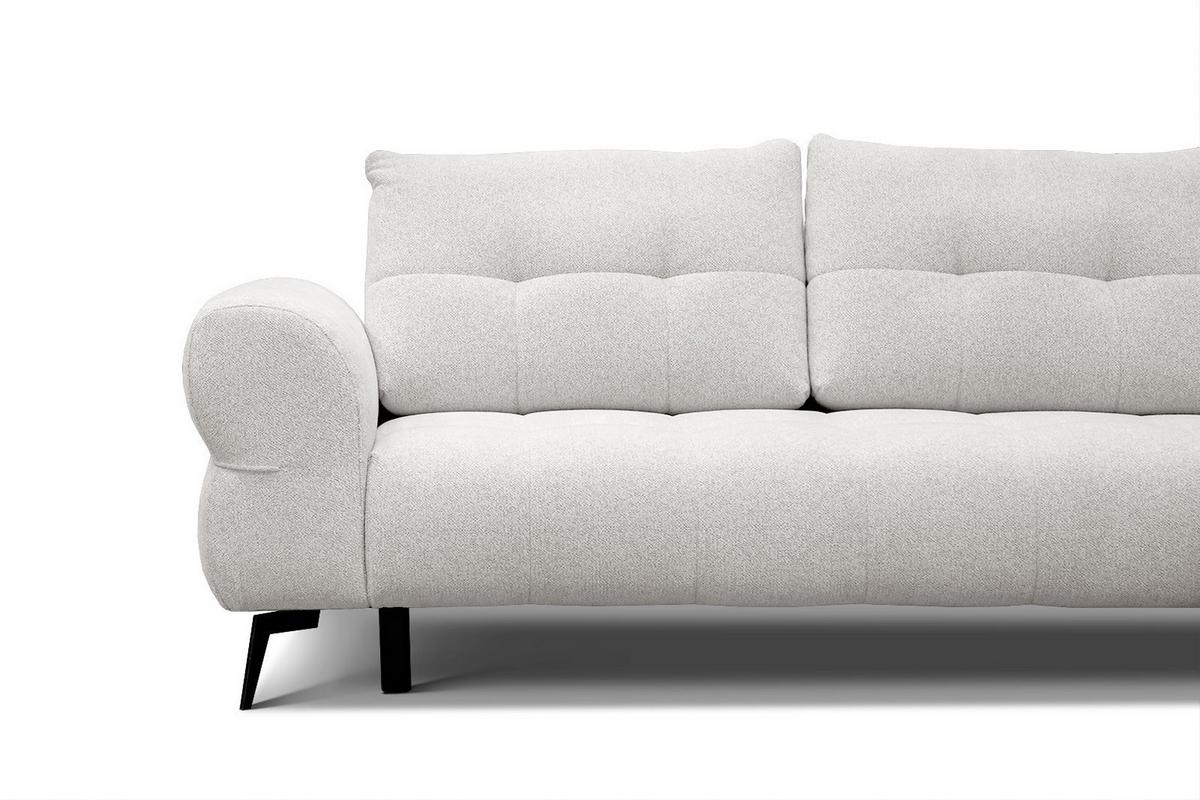 ECKSOFA SALVINI 4-Sitzer, weiß - Schwarz/Weiß, Holzwerkstoff/Textil (292/158cm) - Wozimo