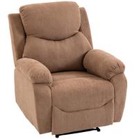 RELAXSESSEL Polyester Dunkelbraun - Dunkelbraun/Schwarz, Textil/Metall (85/105/93cm) - HOMCOM