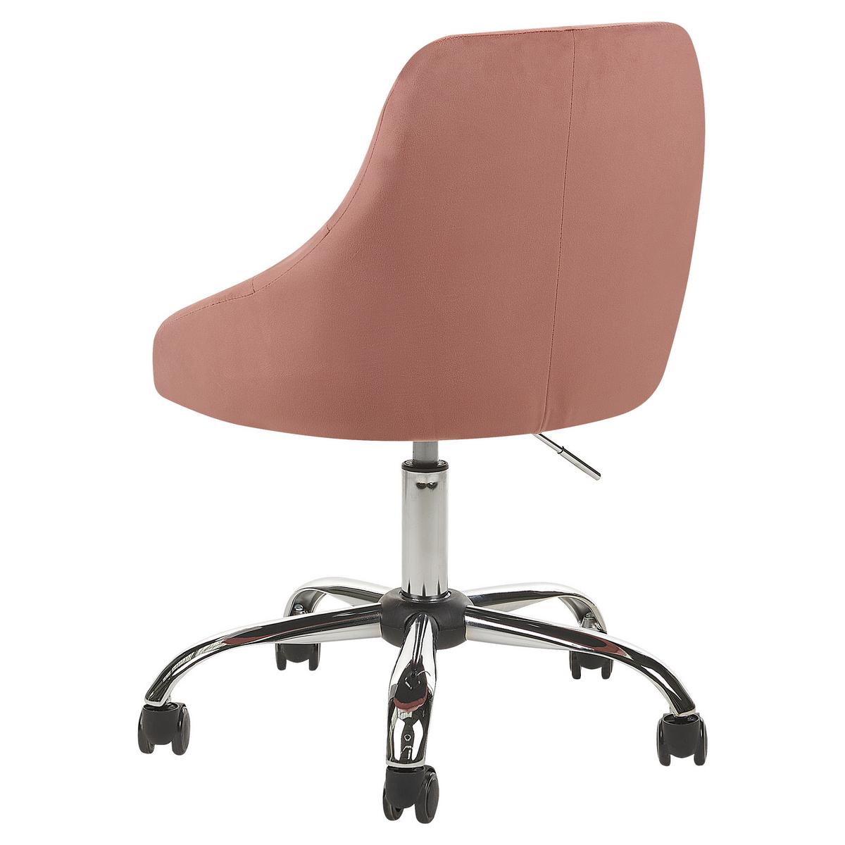 BÜRODREHSTUHL Samtstoff Rosa Parrish - Pink, Textil/Metall (60/75/60cm) - Beliani