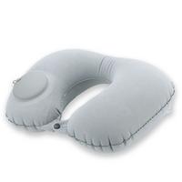 NACKENKISSEN mit Druckknopf Verschluss (Grau) - Grau, Kunststoff (12/16cm) - Intirilife