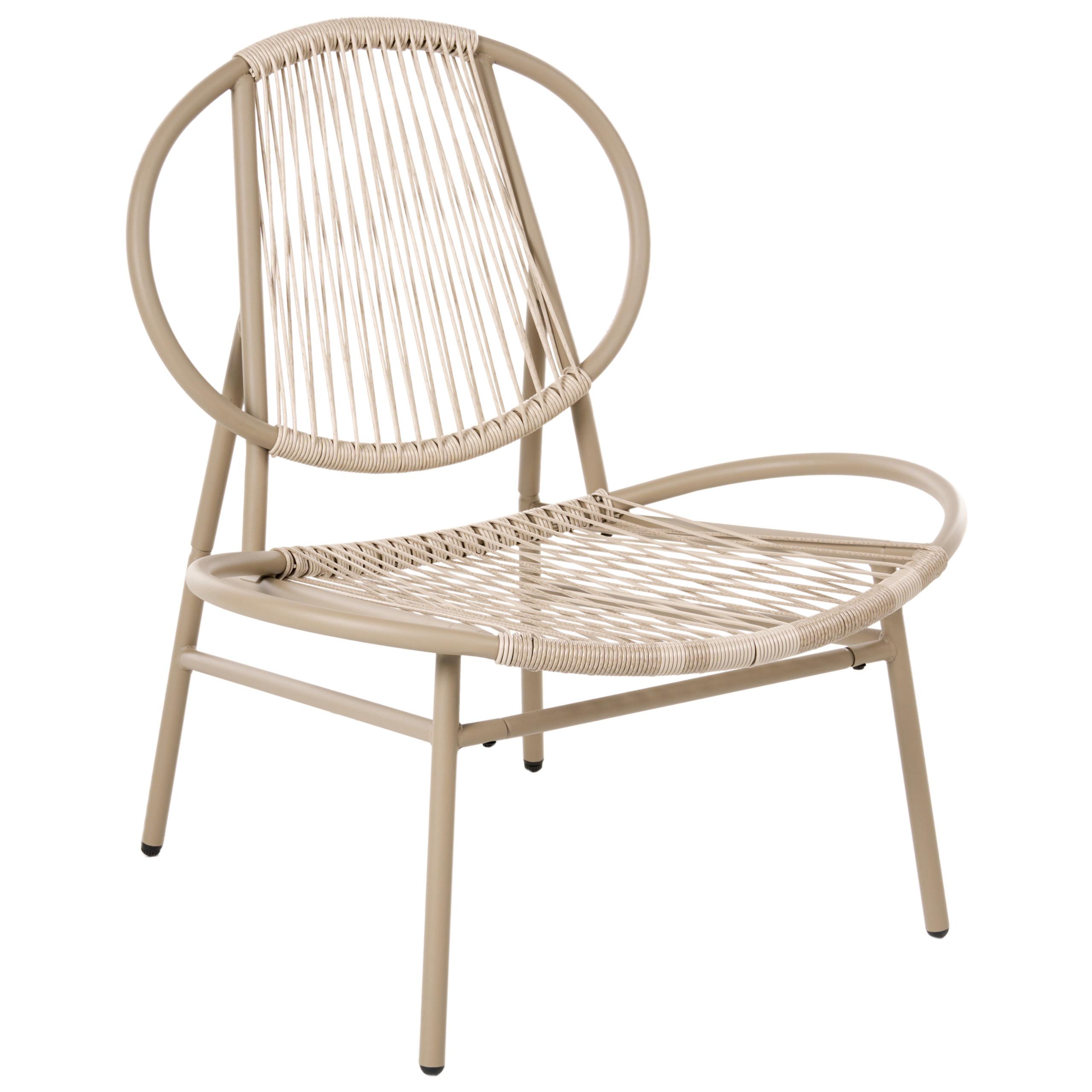 GARTENSTUHL Beige Ovaro - Beige, Kunststoff (74/78/68cm) - Beliani