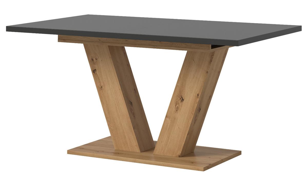 ESSTISCH grau, Eiche Artisan, Küchentisch ausziehbar 150 - 190 cm - Eiche Artisan/Grau, Holzwerkstoff/Metall (150/90/76cm) - Inn.Furn