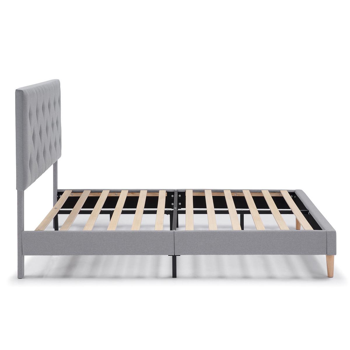 POLSTERBETT 150x190 cm Rosi, Hellgrau - Hellgrau, Textil (150/190cm) - VS Venta-stock