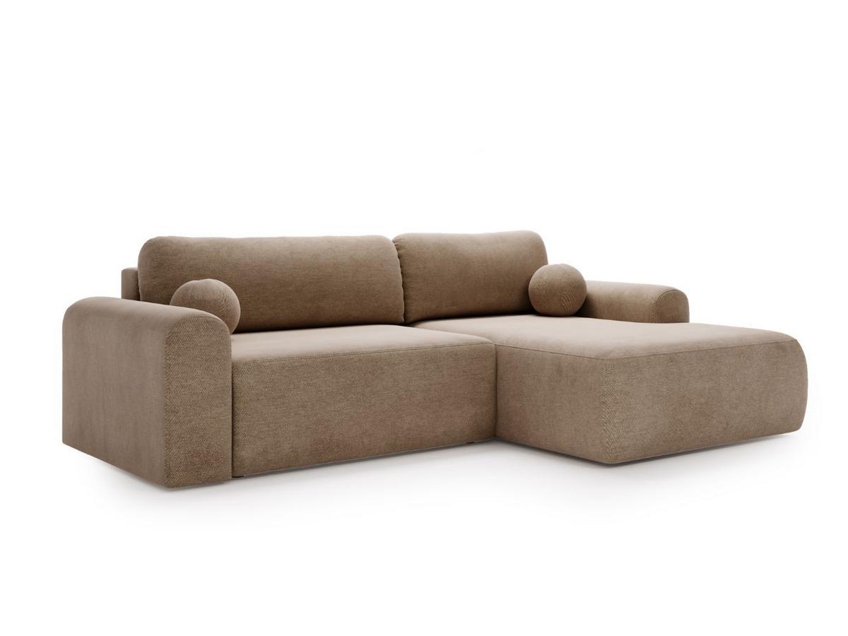 ECKSOFA Savana Braun Links - Braun, Holz/Textil (257/177cm) - Graingold
