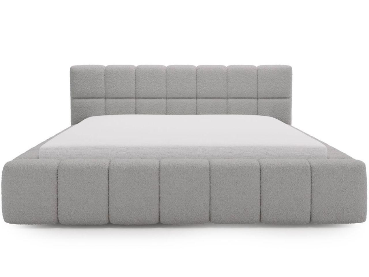 POLSTERBETT Alicante Bouclé-Stoff 120x200 Hellgrau - Hellgrau, Textil (120/200cm) - Graingold
