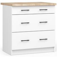 UNTERSCHRANK Weiß 85/80/46 - Weiß, Holzwerkstoff (80/85/46cm) - RAUMHIRSCH FURNITURE