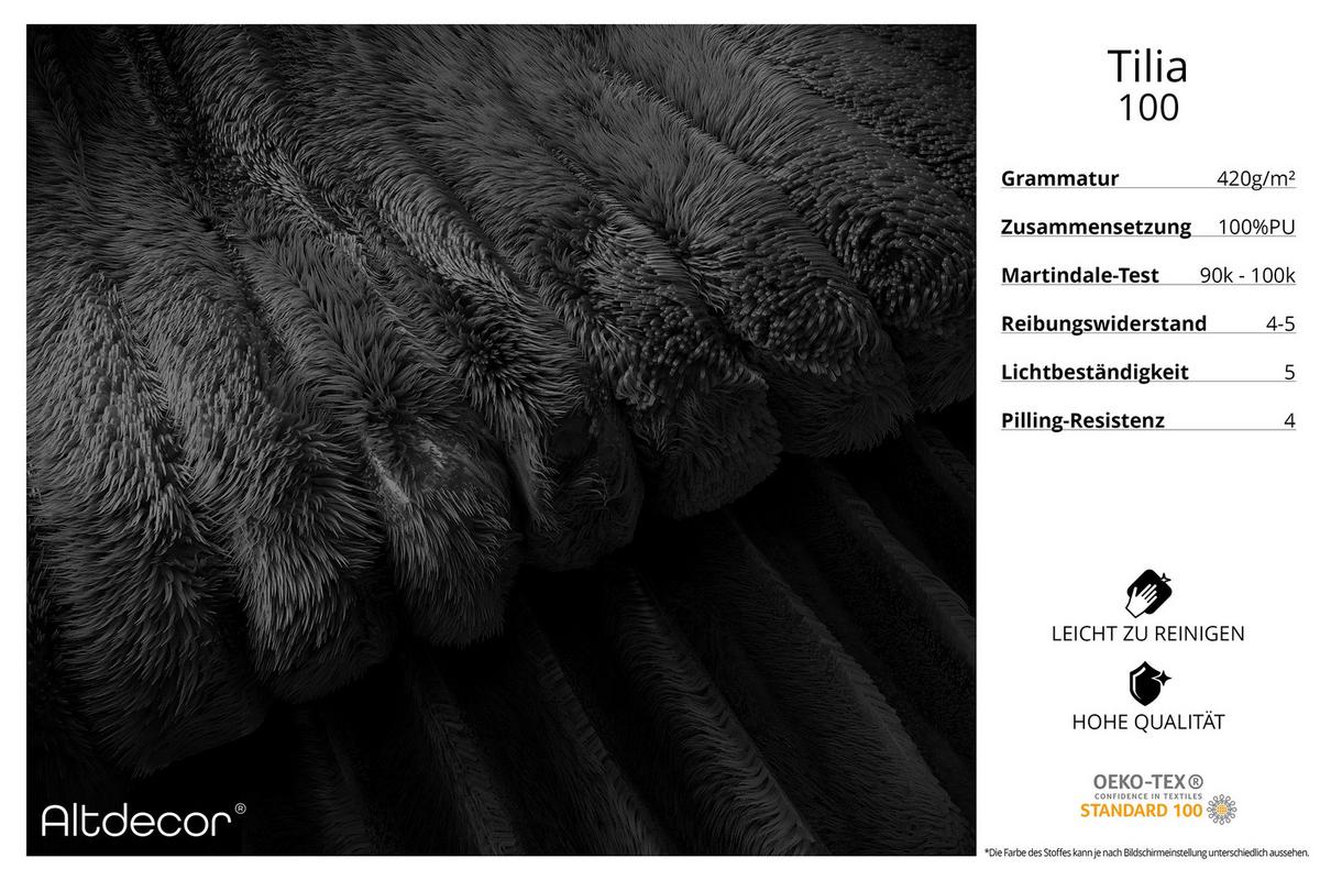 POLSTERBETT mit Bettkasten und Lattenrost, Bett mit Matratze H3/H4 - ALOVA 120x200 Schwarz - Schwarz, Holzwerkstoff/Textil (120/200cm) - ALTDECOR