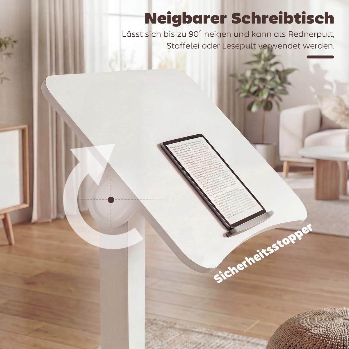 STEHPULT MDF Stahl Weiß - Weiß, Holzwerkstoff/Metall (60.5/52/114cm) - HOMCOM