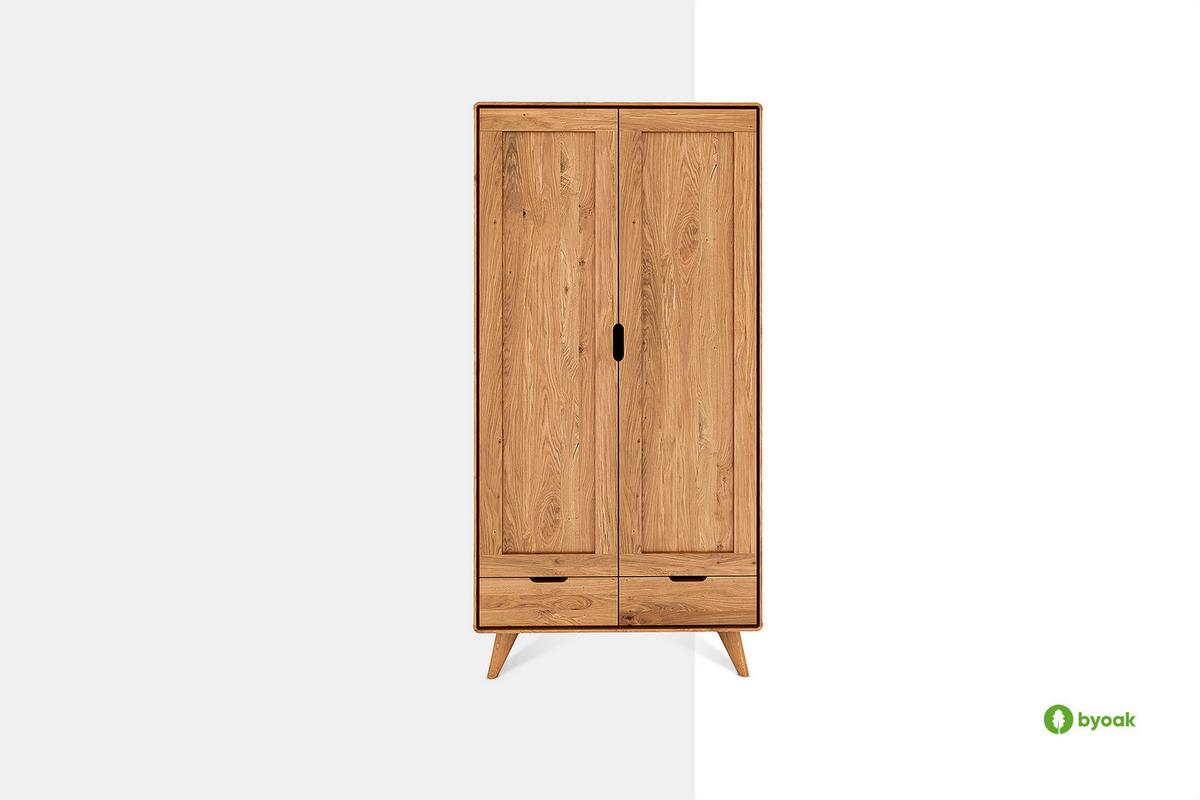 GREG KLEIDERSCHRANK Wildeiche - Wildeiche, Holz (90/180/45cm) - byoak