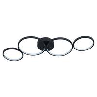 LED-DECKENLEUCHTE Prometheus 51.5/31/6cm - Schwarz, Metall (51.5/31/6cm) - ZMH