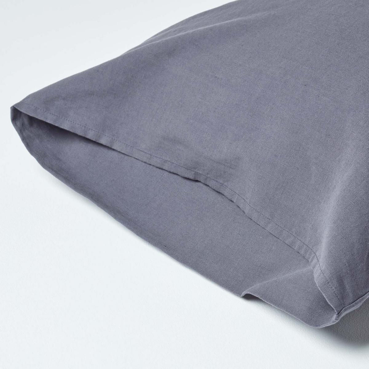 KISSENBEZUG Leinen - Dunkelgrau, Textil (48/74cm) - Homescapes