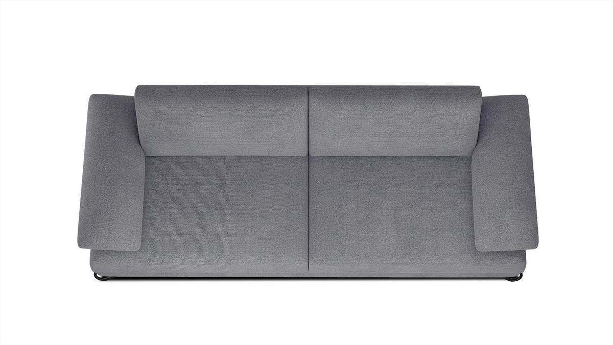 SOFA LORI 3-Sitzer, grau - Schwarz/Grau, Holzwerkstoff/Textil (245/87/96cm) - Wozimo