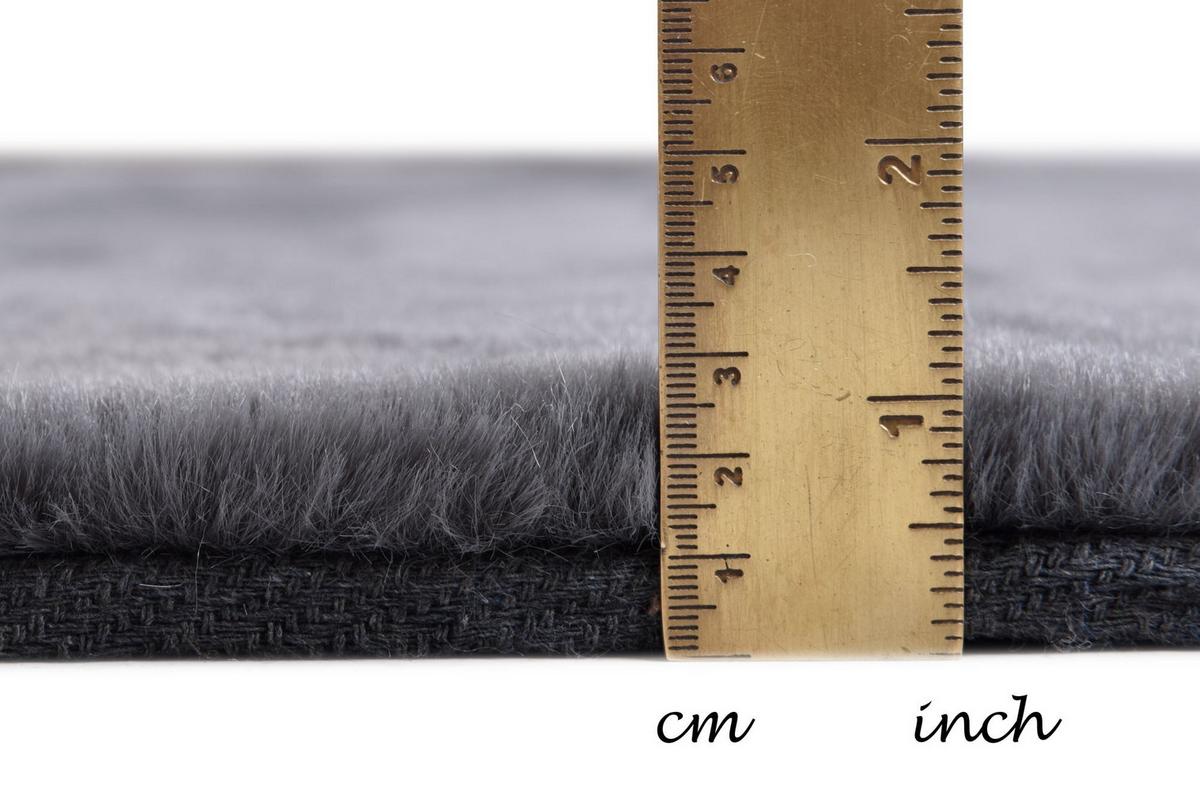 KUNSTFELLTEPPICH Chiara 60x135 cm - Anthrazit, Textil (60/135cm) - Gino Falcone