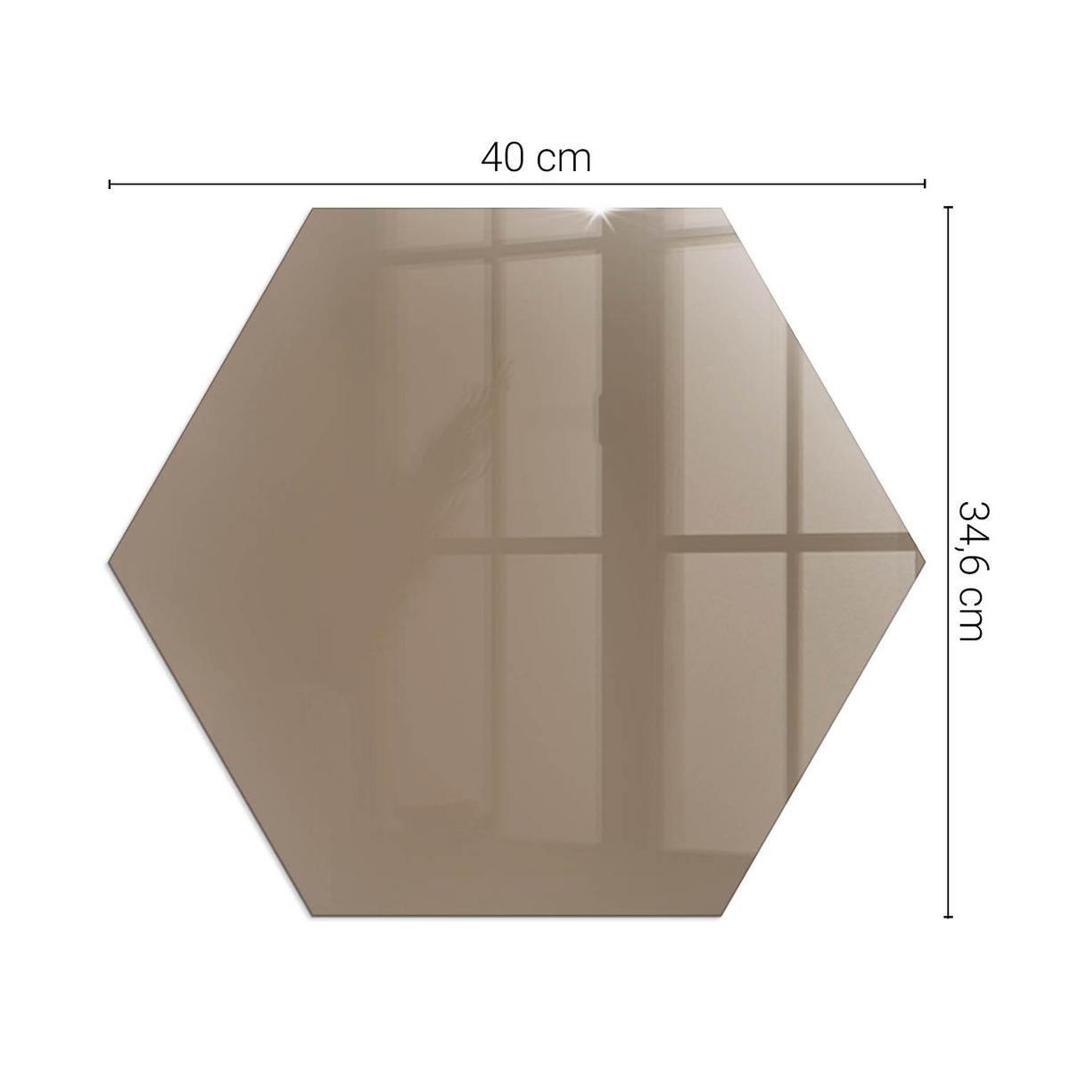 GLASPLATTE für Kamin h40 cm - Braun, Glas (40/40/0.4cm) - TULUP