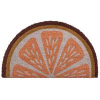 FUSSMATTE Orange 45/75 cm Kokosfasern Davao - Orange, Textil (45/75cm) - Beliani