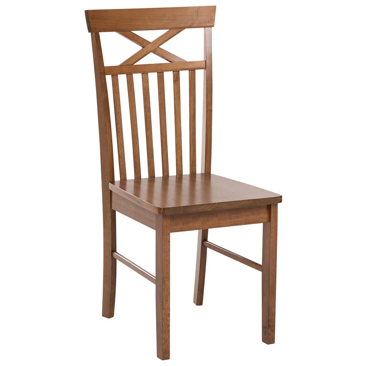 ESSZIMMERSTUHL 2er Set Holz Braun Houston - Schwarz/Braun, Holz (44/94/51cm) - Beliani