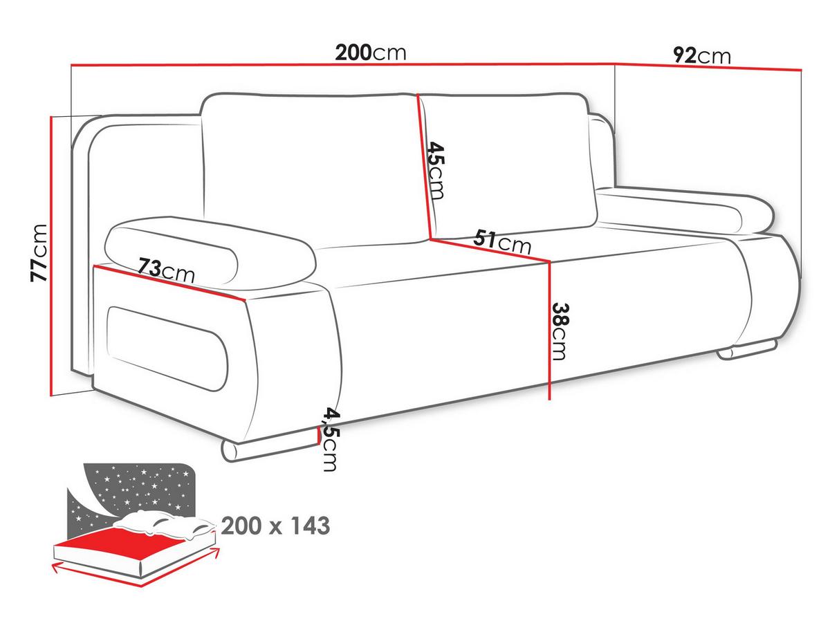 SCHLAFSOFA Emma Cord - Hellgrün, Holz/Kunststoff (200/77/92cm) - MIRJAN24