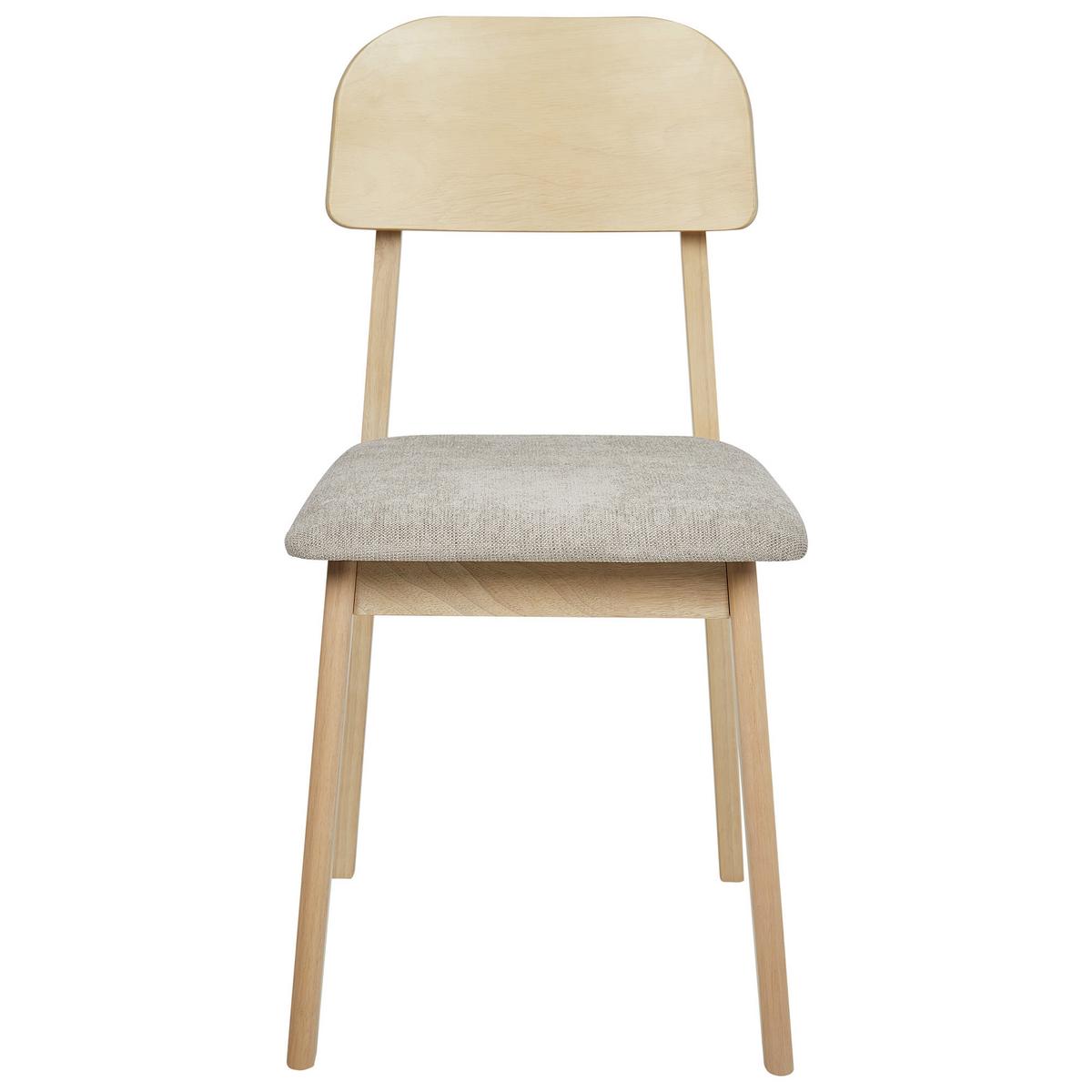 ESSZIMMERSTUHL 2er-Set Taupe Scandia - Taupe/Braun, Holz (40/82/46cm) - Beliani