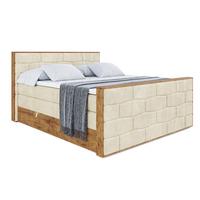 BOXSPRINGBETT mit Matratze H3|H4 und Lattenrost - LOLLI8-Z KING-200x200 - Beige Monolith - Beige, Holzwerkstoff (200/200cm) - ALTDECOR