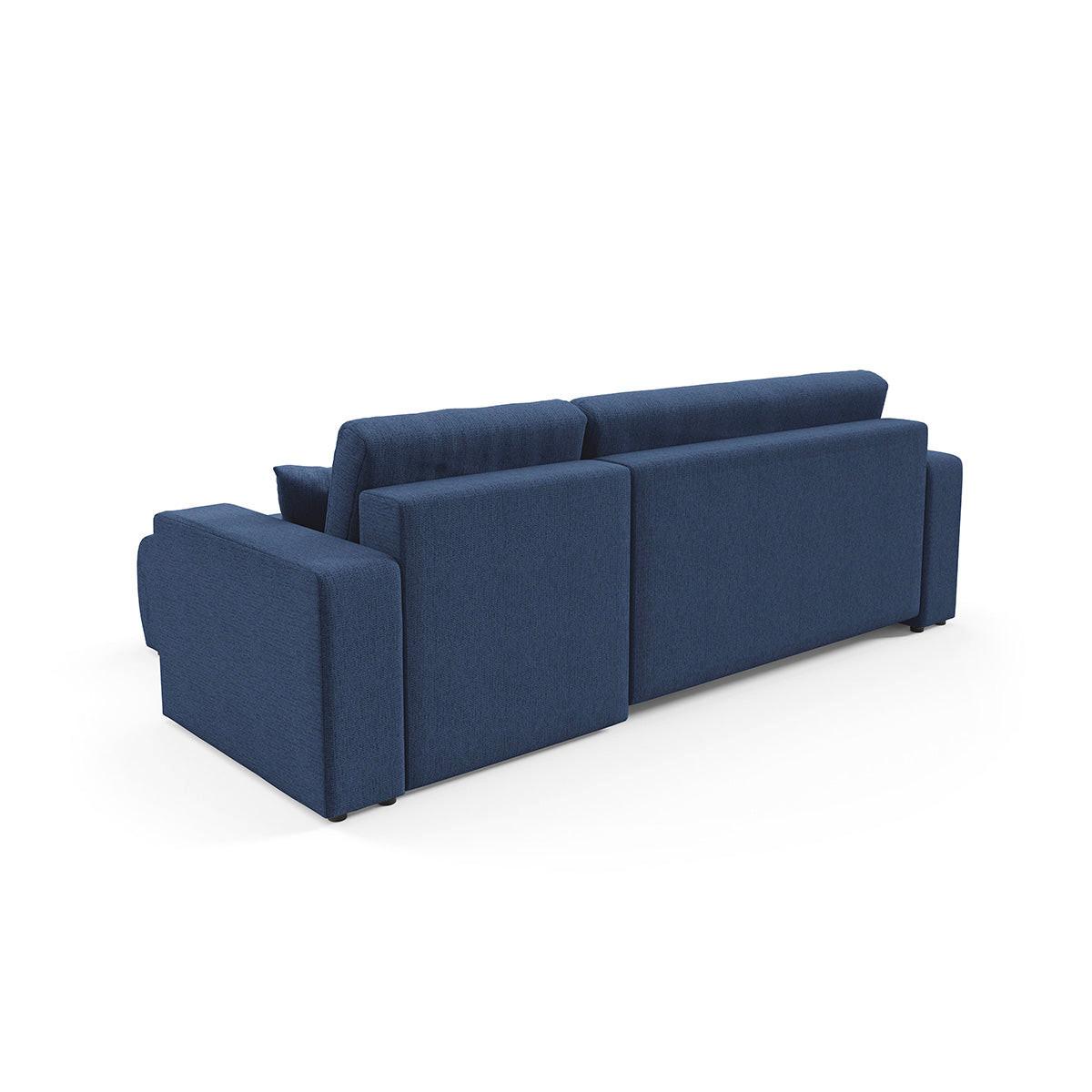 ECKSOFA Vasco 3 Sitzplätze Blau - Blau, Holz (247/145cm) - Petits-meubles