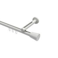 GARDINENSTANGE INNENLAUF Siteno Sitra 300 cm (geteilt in 3 x 100 cm), 1-läufig, 20 mm Ø Weiß - Weiß, Metall (300cm) - INTERDECO