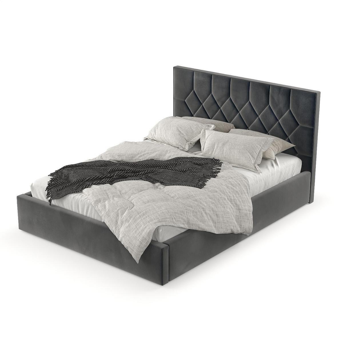 POLSTERBETT Brisa 140/200 cm Anthrazit im Paros Stoff - Anthrazit/Schwarz, Holz/Holzwerkstoff (140/200cm) - AltaBeds