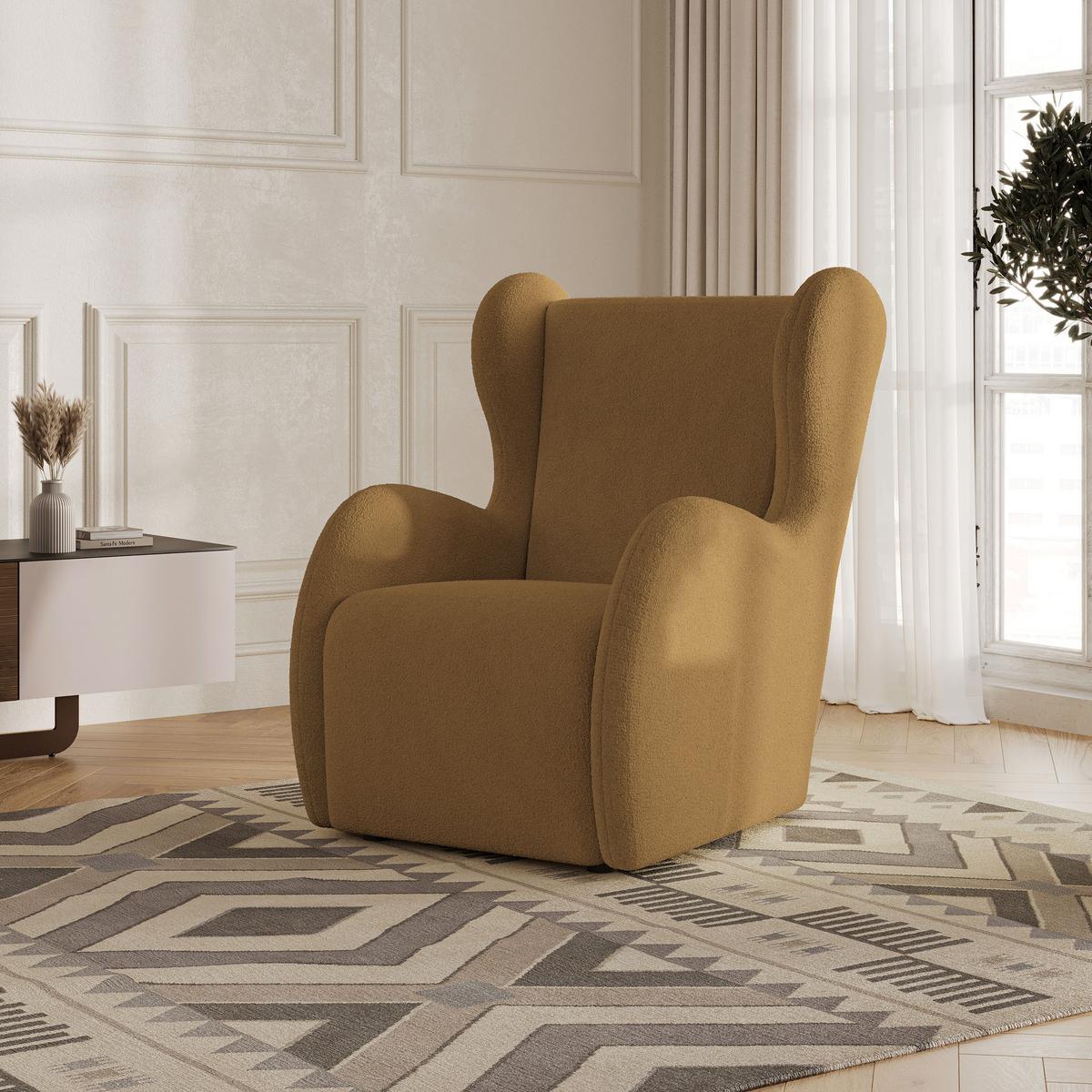 SESSEL MASTI Polstersessel Loungesessel ergonomisch, Gelb - Gelb, Holzwerkstoff/Kunststoff (74/100/86cm) - MASSENO