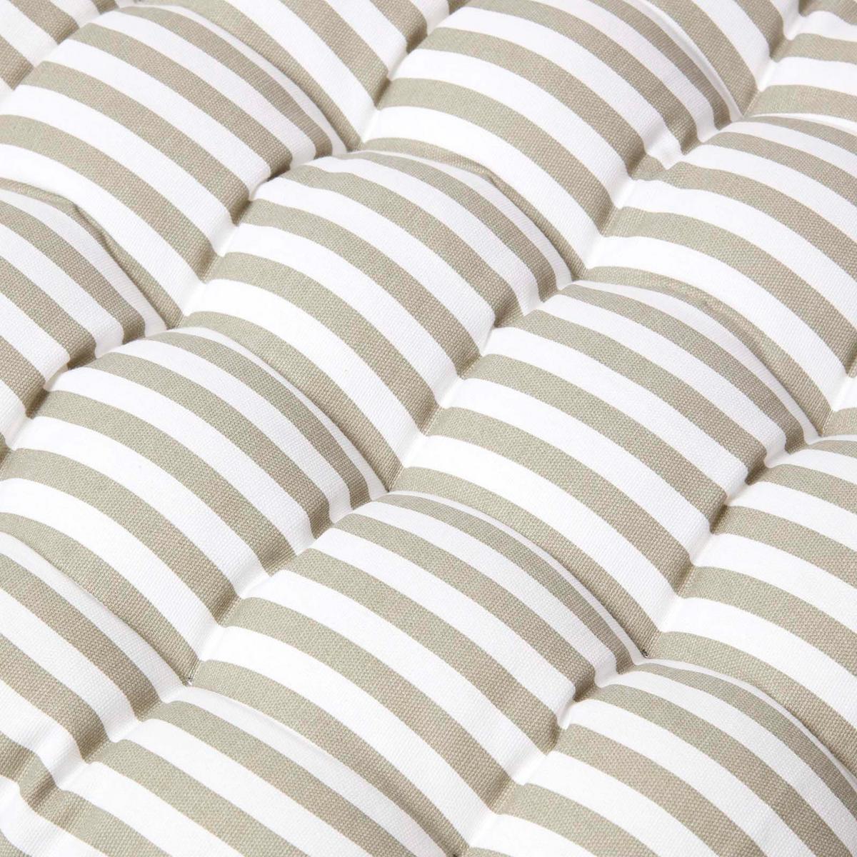 BANKAUFLAGE 2-Sitzer grau-weiß gestreift 108/42/5 cm - Grau, Textil (108/42/5cm) - Homescapes