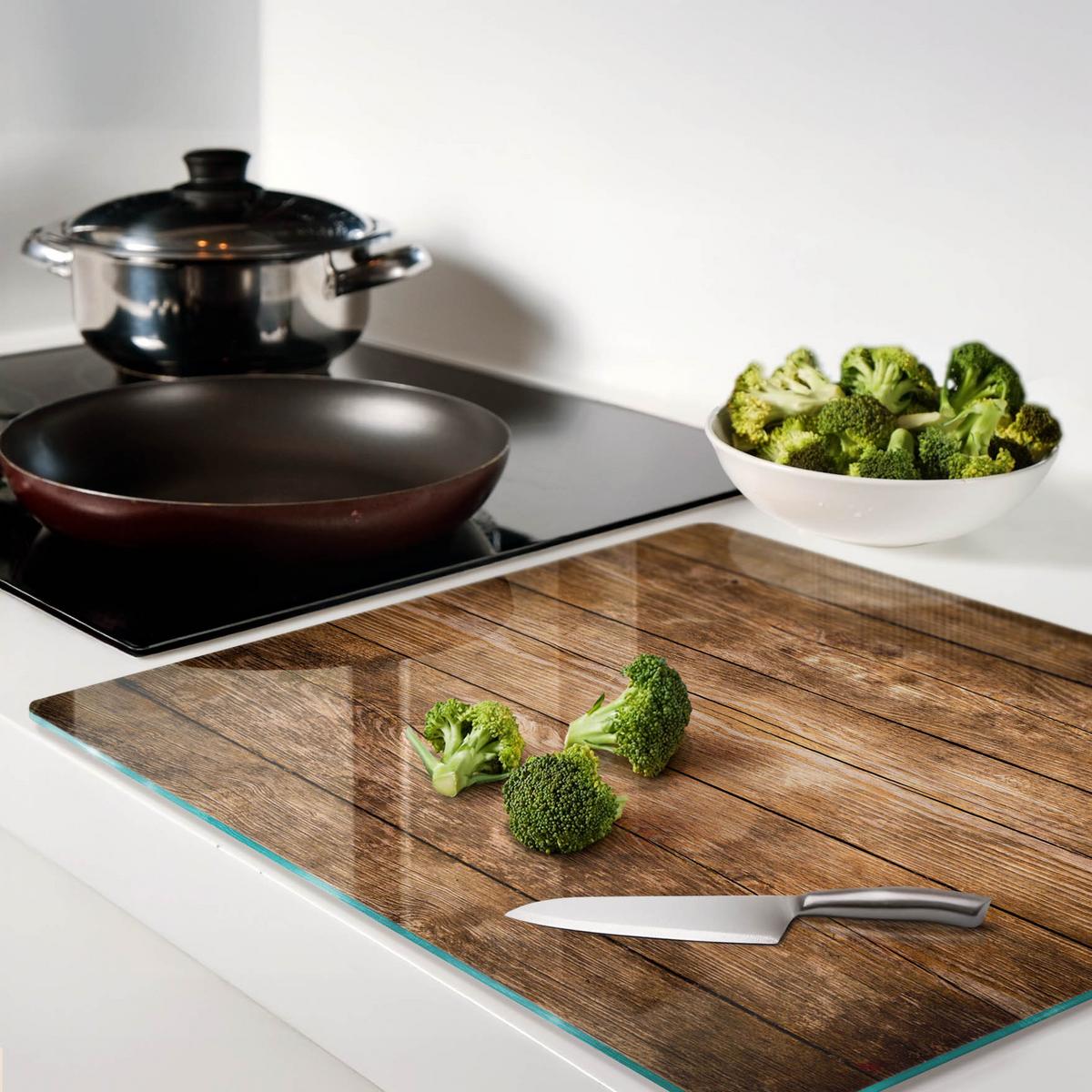 GLASPLATTE 60x52 cm Holz - Braun, Glas (60/0.4/52cm) - TULUP