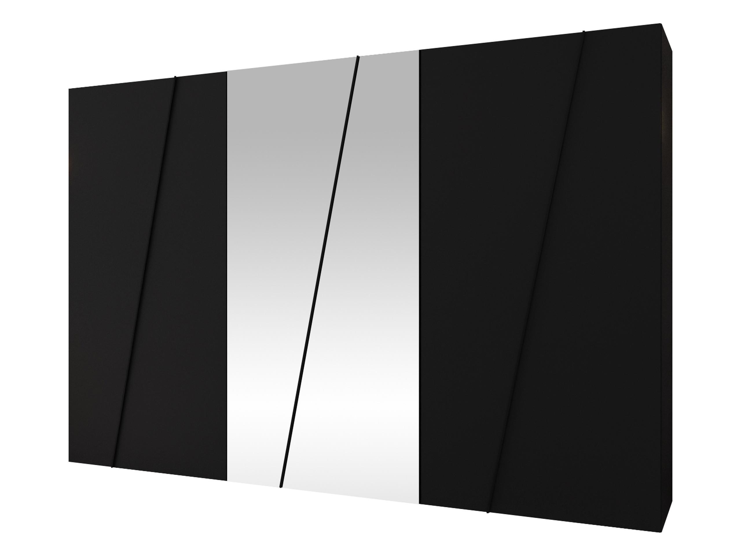 DREHTÜRENSCHRANK Zen 2L 300 cm - Schwarz, Holzwerkstoff/Kunststoff (300/202/50cm) - MIRJAN24