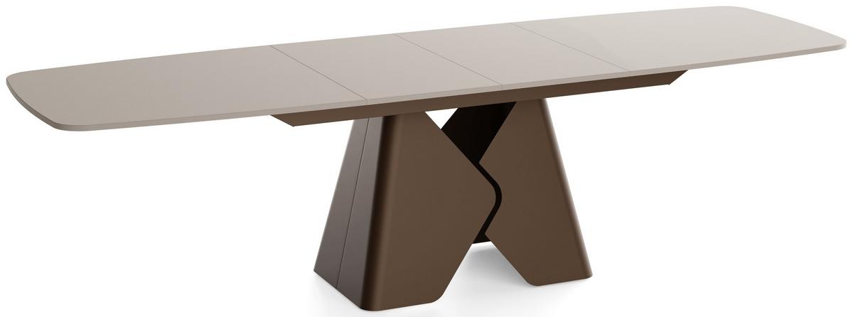 ESSTISCH Vanta rechteckig ausziehbar verlängerbar mit Braunem Metallgestell, Kaschmir 180-270/90/76 cm - Kaschmir/Beige, Holzwerkstoff/Metall (90/270/76cm) - WFL GROUP
