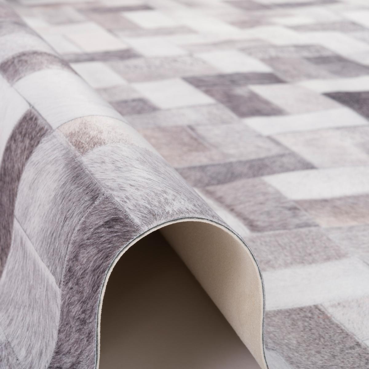KUNSTFASER PATCHWORK TIERFELL TREND - Beige/Grau, Textil (200/290cm) - Pergamon
