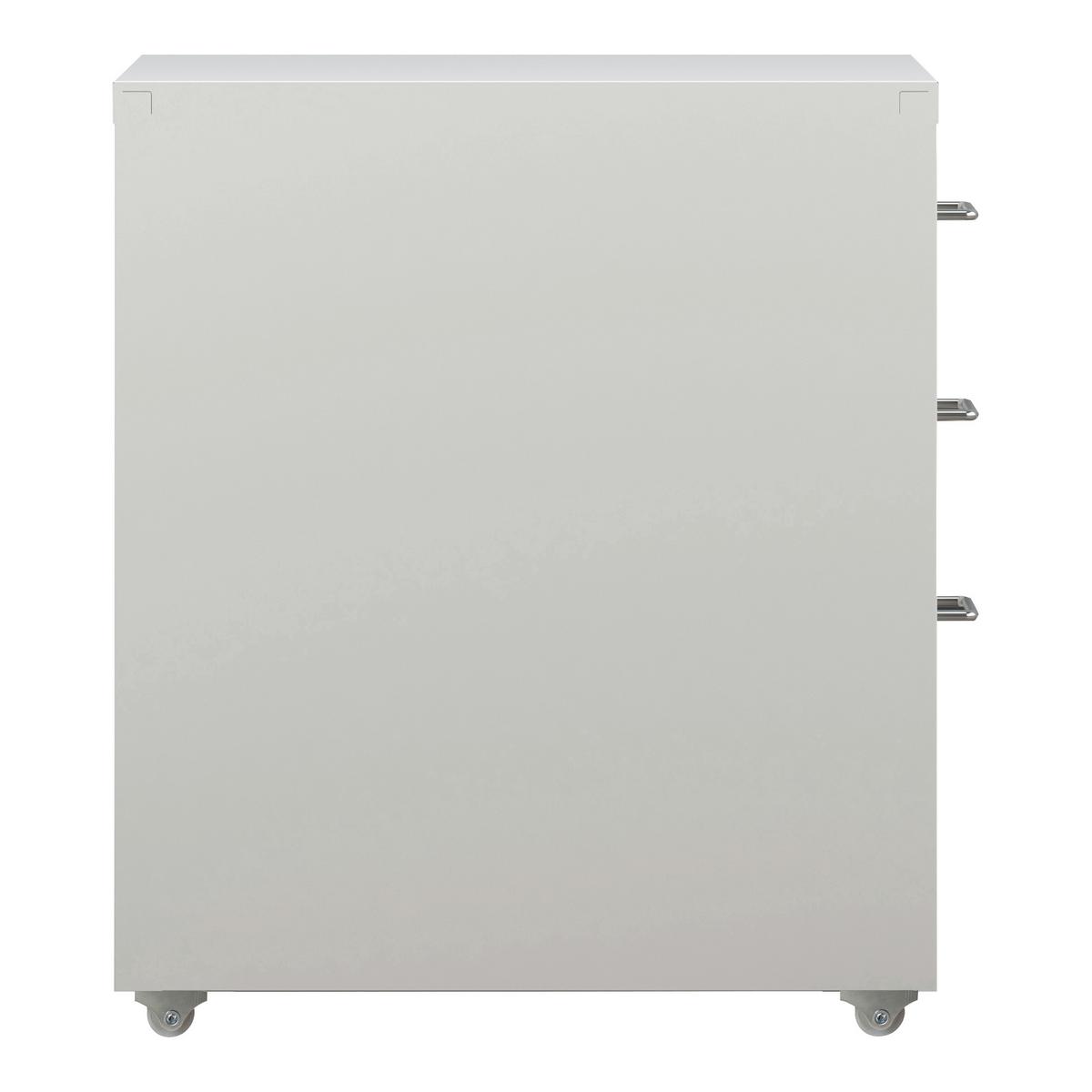 ROLLCONTAINER Kökar - Weiß, Metall (28/48/41cm) - [en.casa]